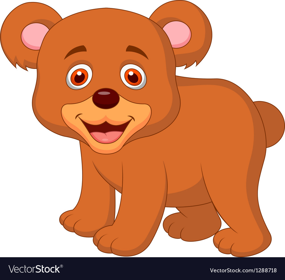 Cute babear cartoon Royalty Free Vector Image - VectorStock