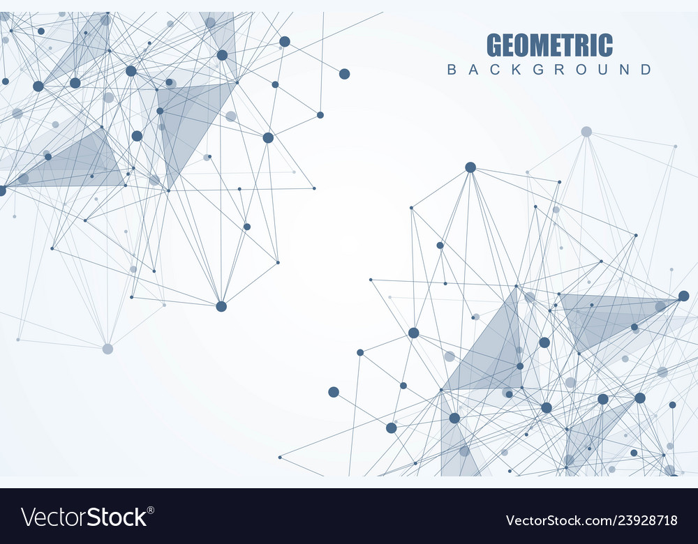 Geometric abstract background with connected line vector image Geometric abstract background with connected line