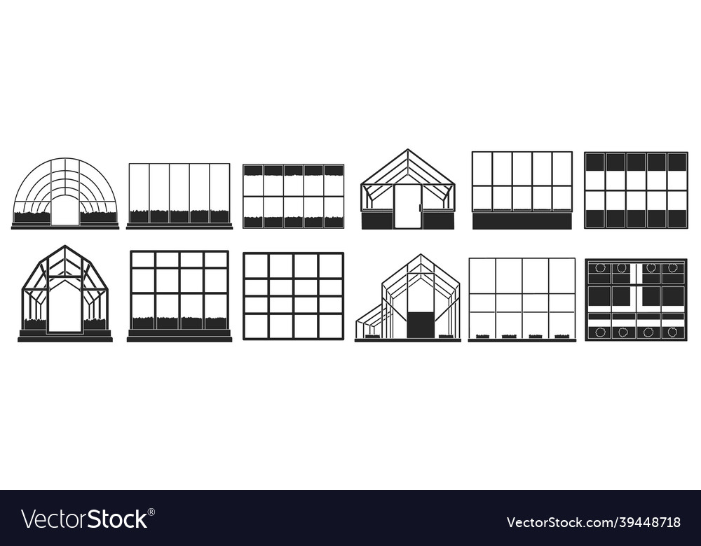 Greenhouse on white background