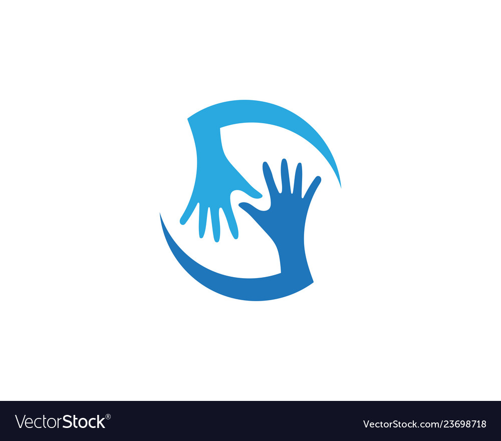 Hand shake symbol logo Royalty Free Vector Image