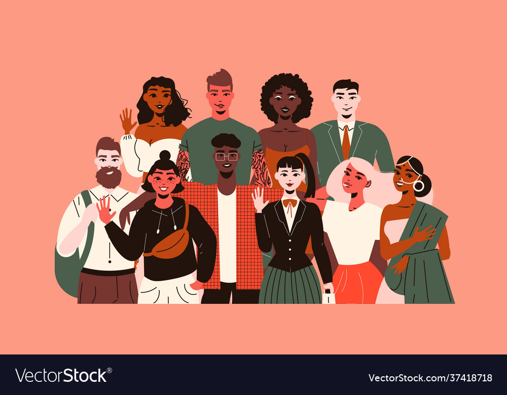 Nations unity people composition Royalty Free Vector Image