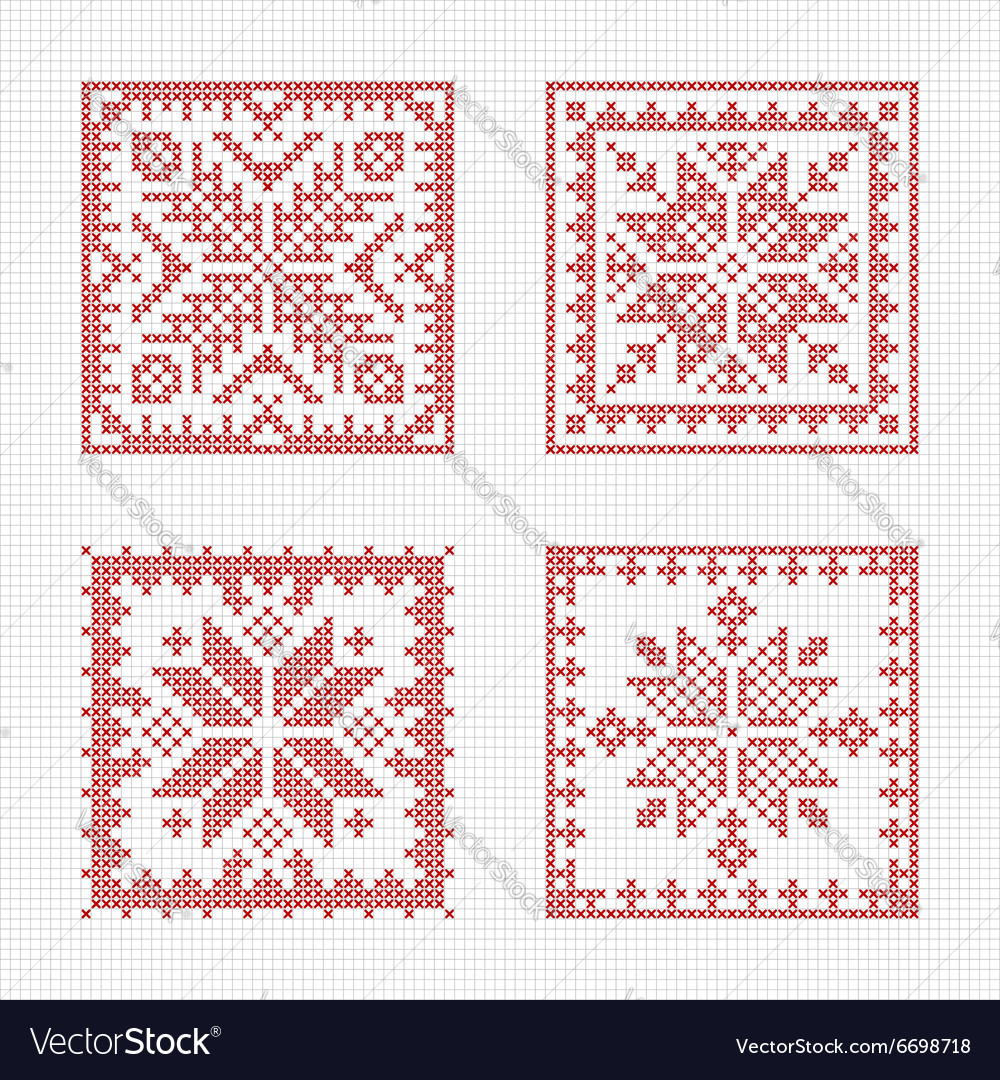 Scandinavian Geometric Cross Stitch Pattern