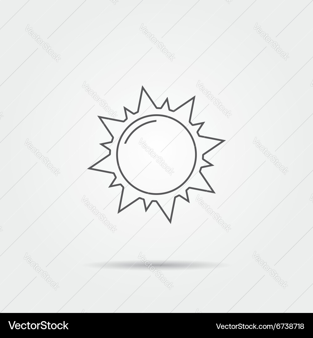 Sun linear icon Royalty Free Vector Image - VectorStock