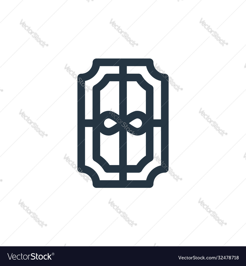 Ticket icon editable stroke linear
