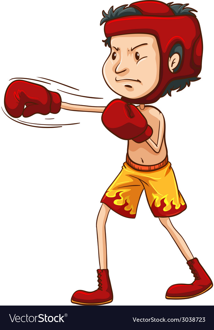 A Coloured Sketch Of A Boxer Royalty Free Vector Image