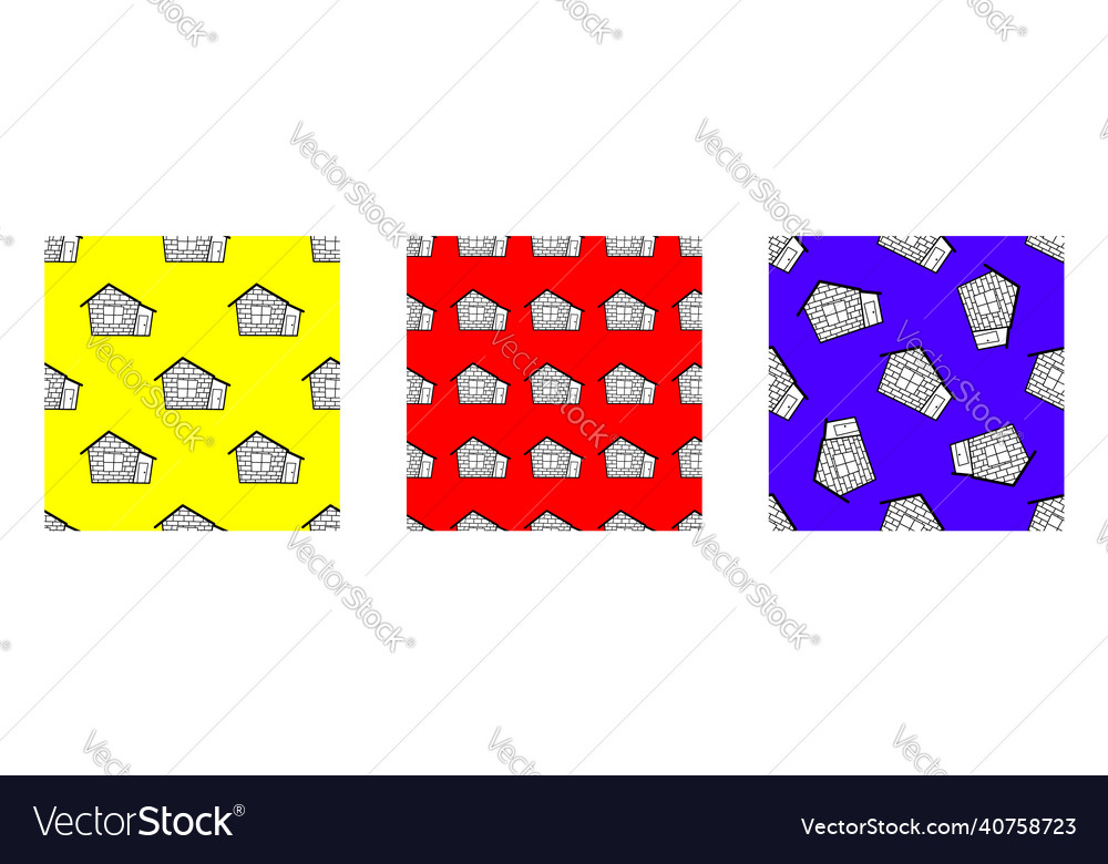 A set of seamless patterns from black