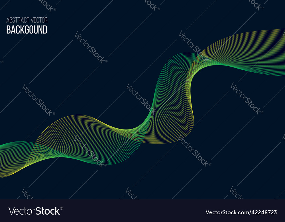 Abstract background with color wave design element vector image Abstract background with color wave design element