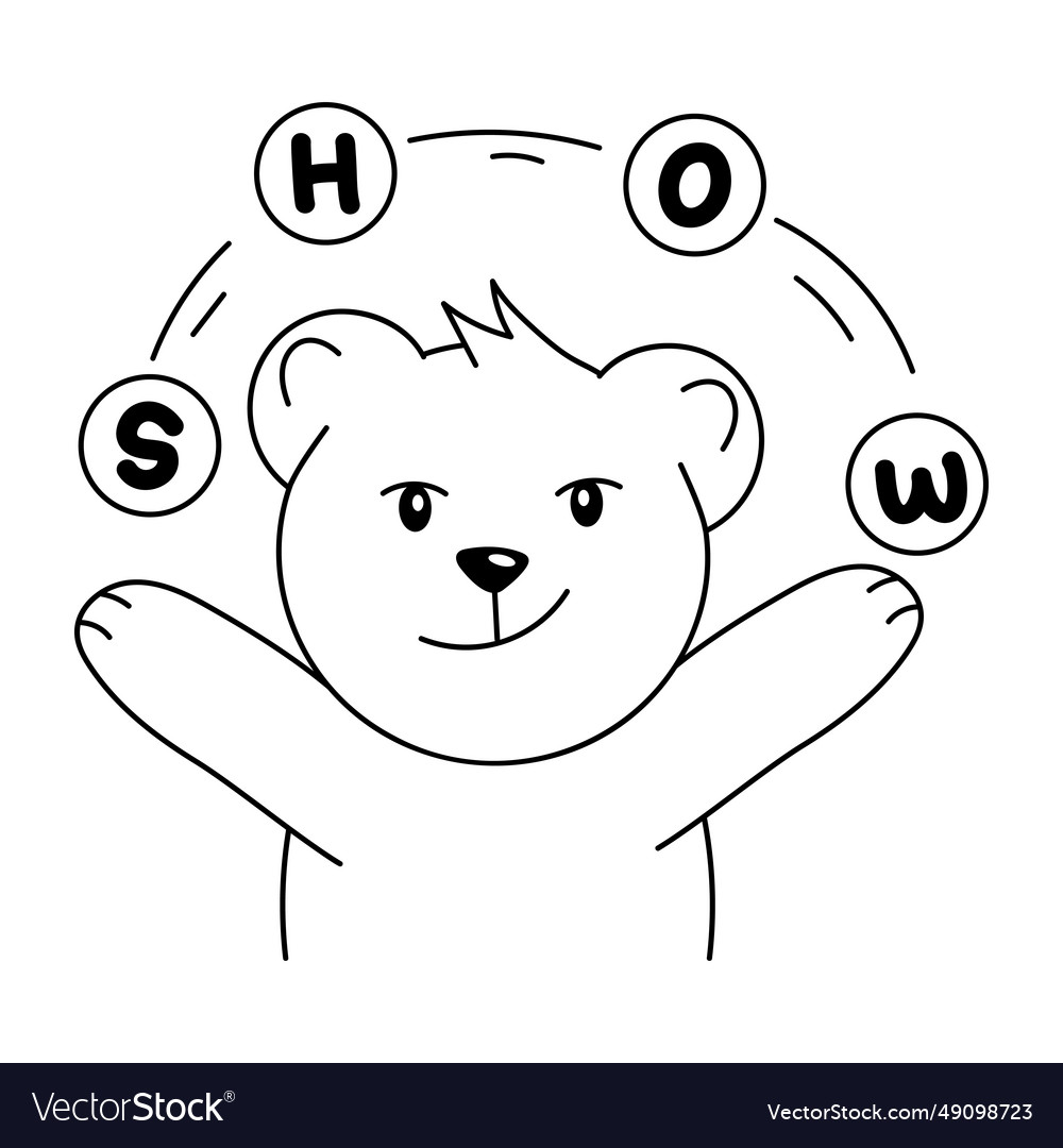 Bear show Royalty Free Vector Image - VectorStock