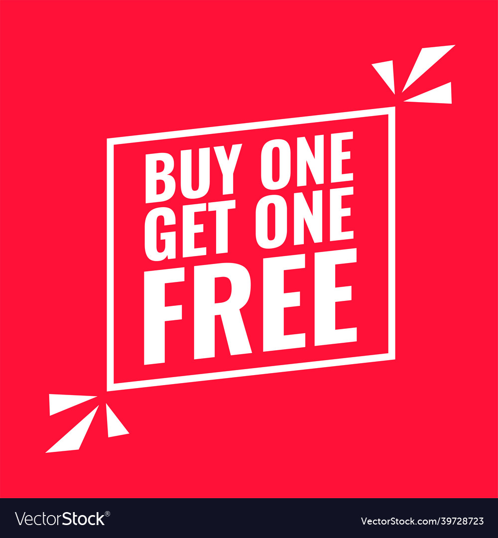 Buy one get red flat background