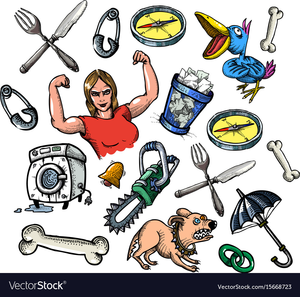 Cartoon characters seamless pattern