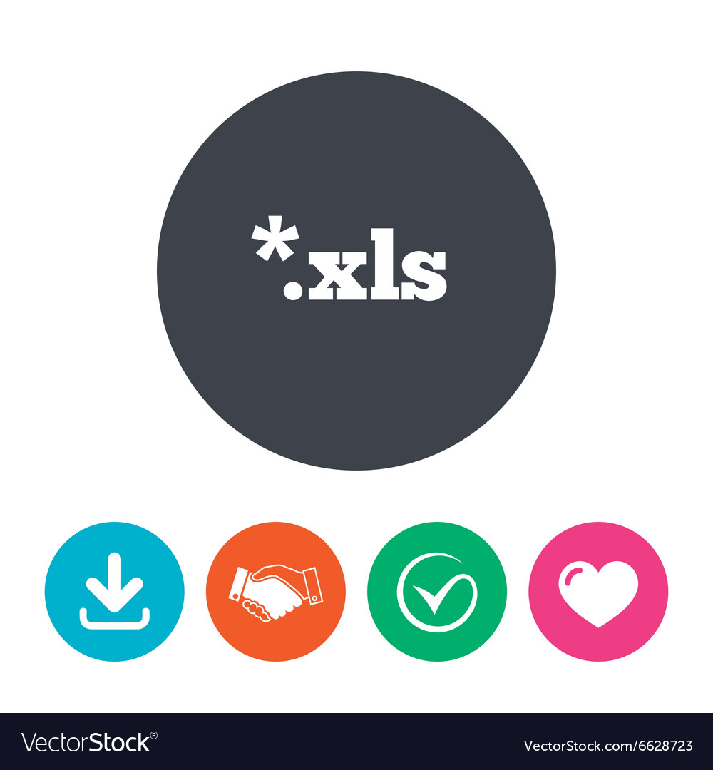 Excel file document icon download xls button