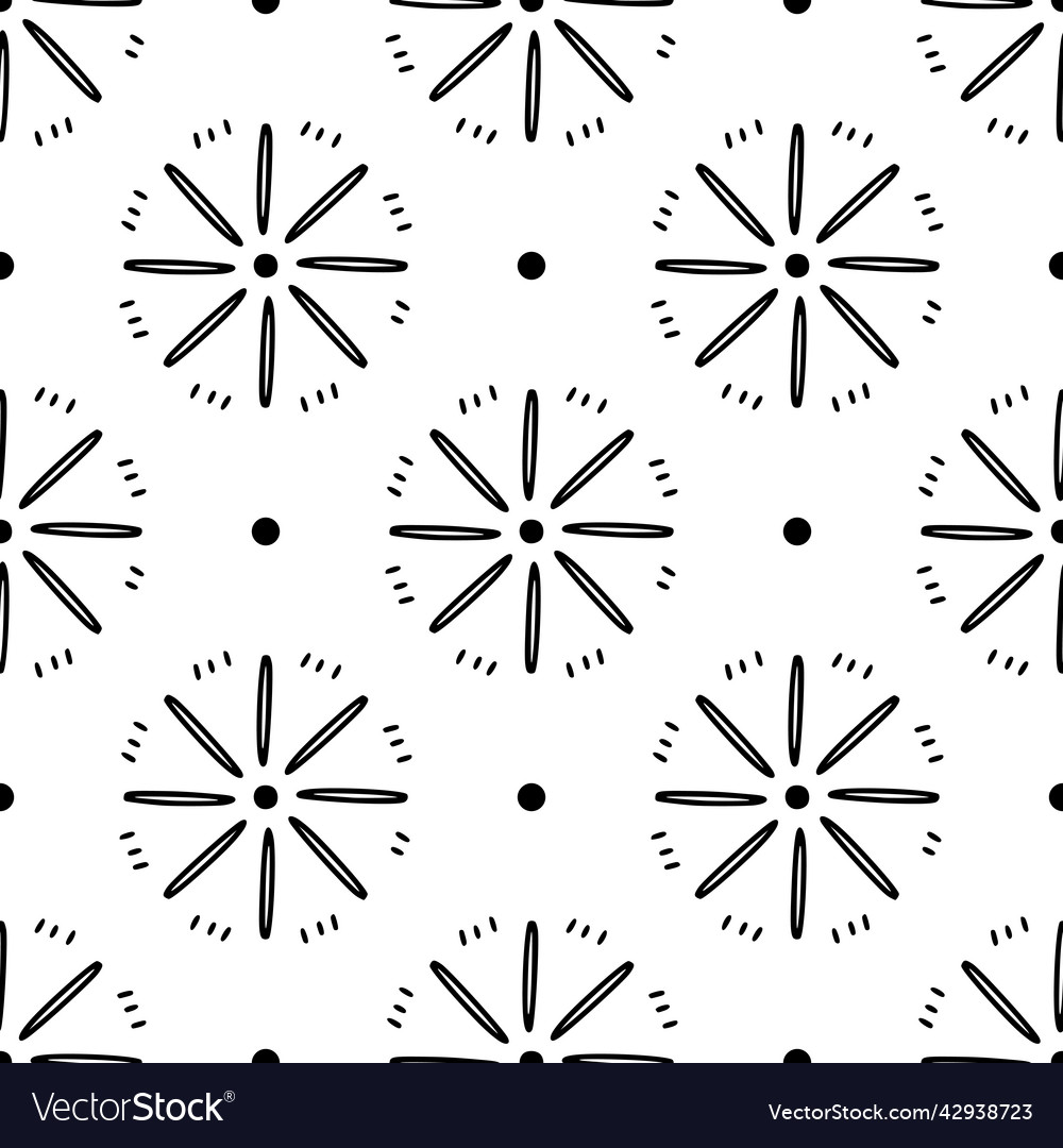 Geometric simple boho seamless pattern vector image Geometric simple boho seamless pattern