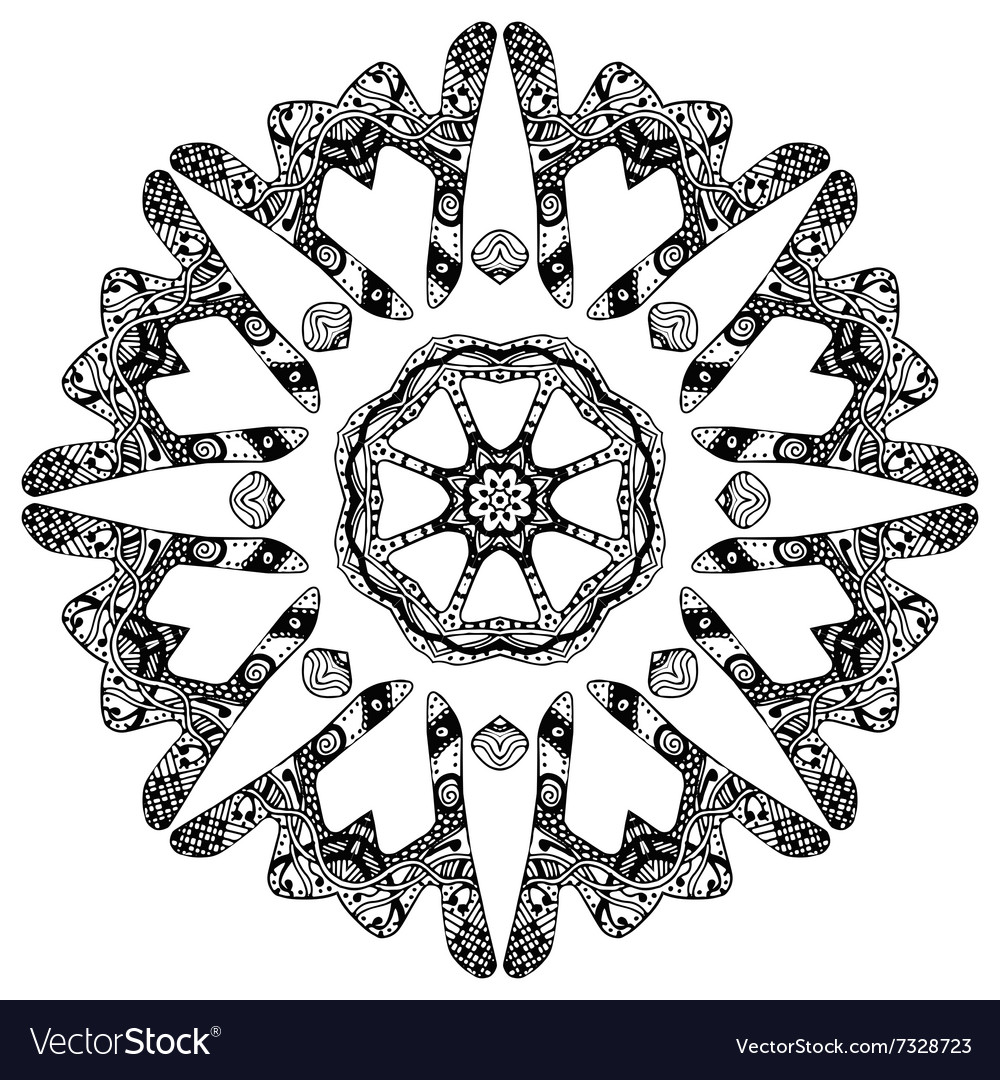 Handdrawn round pattern