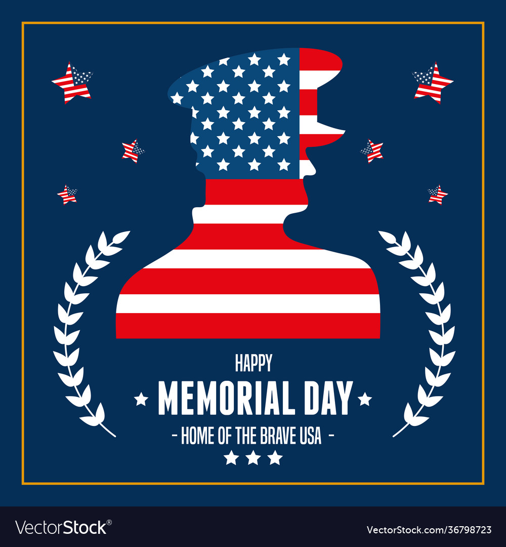 Memorial day military Royalty Free Vector Image