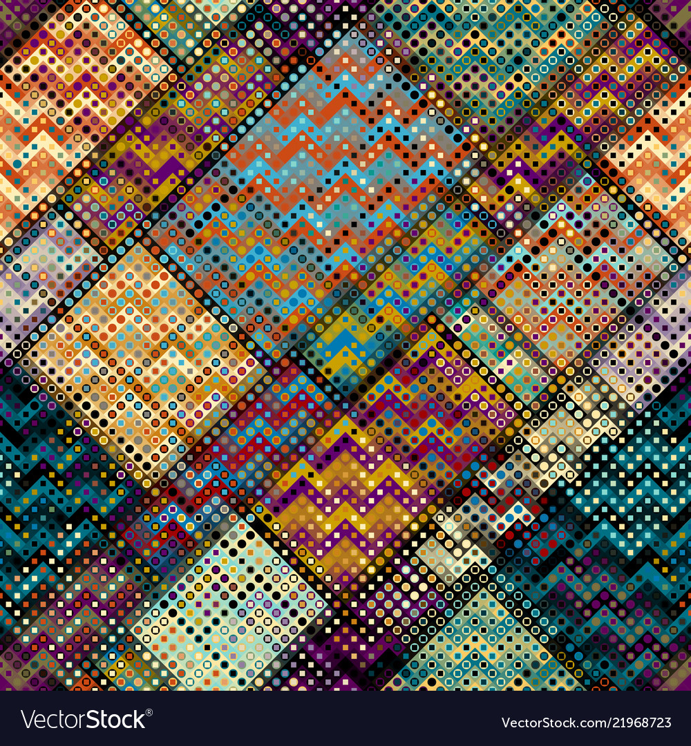 Pixel Art Geometric Pattern