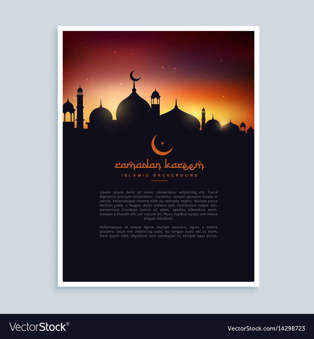 Ramadan kareem flyer poster vorlage