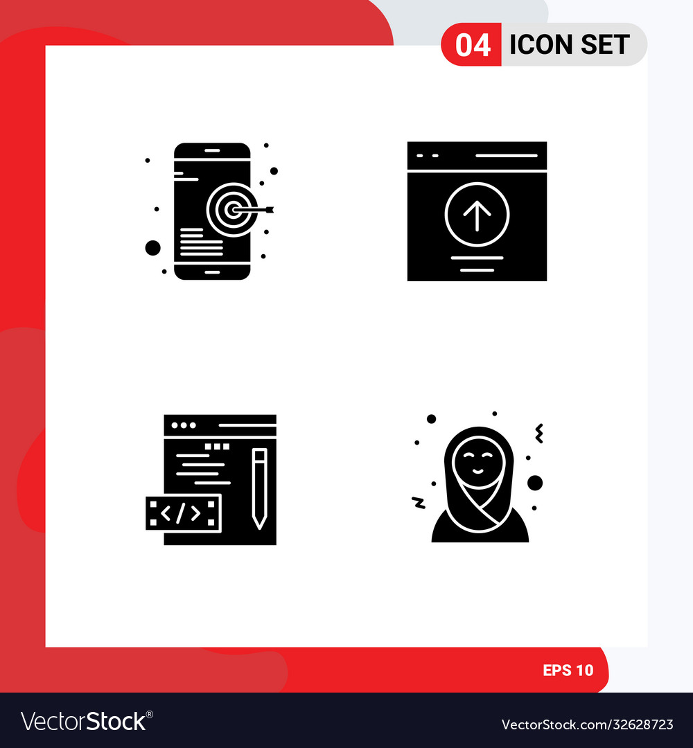 Set 4 solid glyphs on grid for goal coding