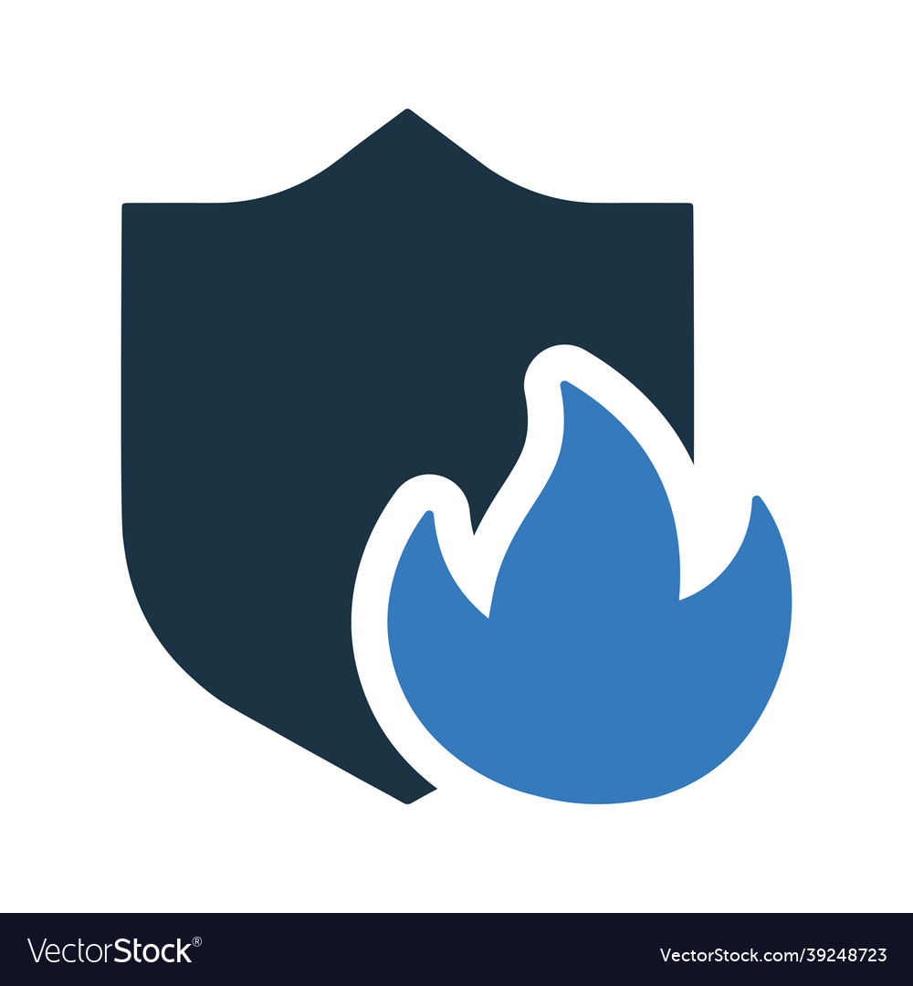 Shield firewall icon simple editable design