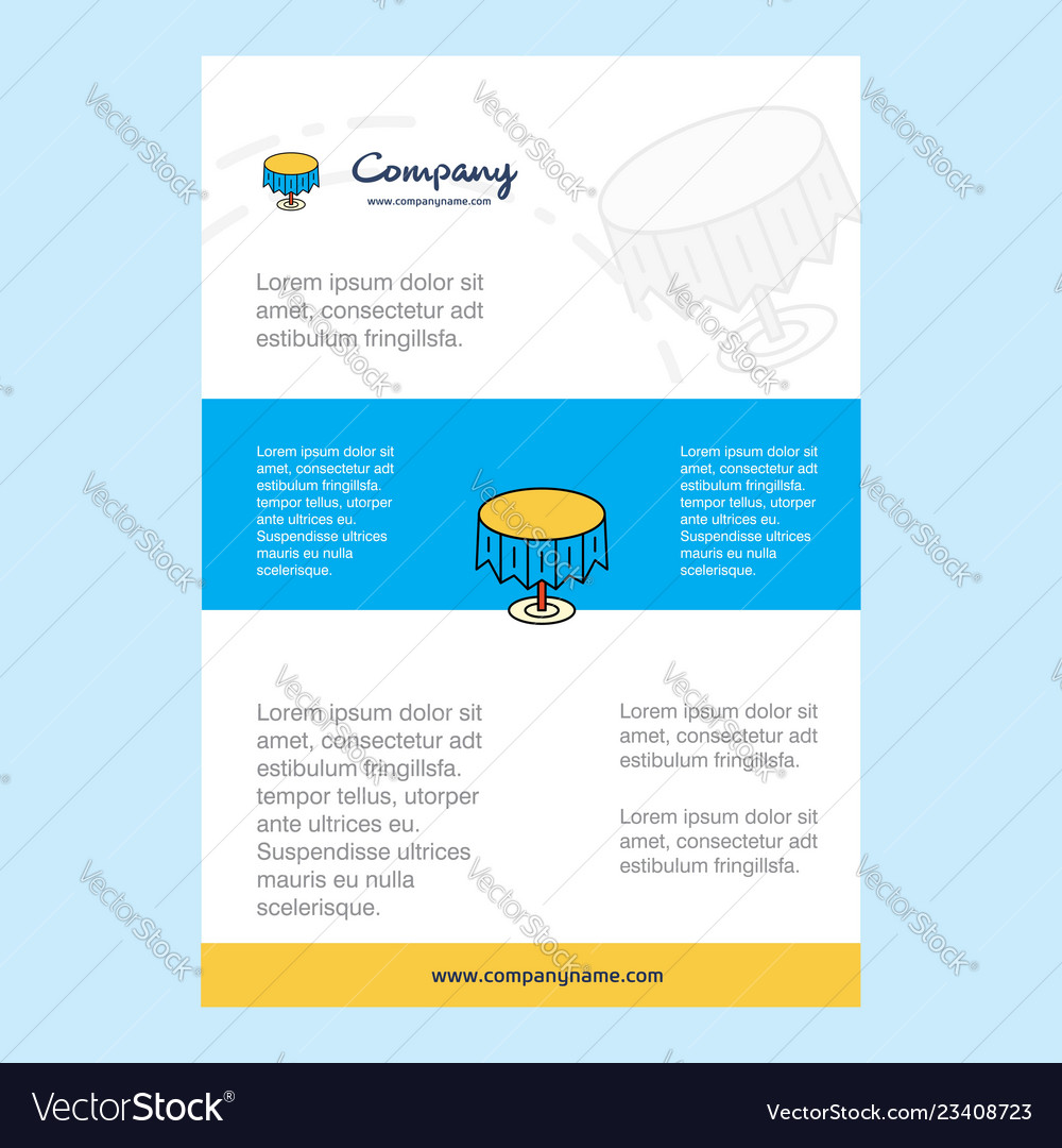 Template layout for round table company profile vector image Template layout for round table company profile