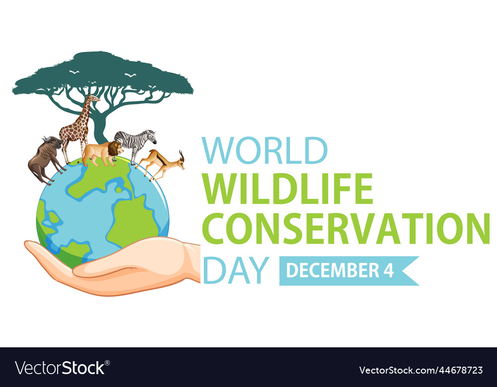 World wildlife conservation day banner design Vector Image