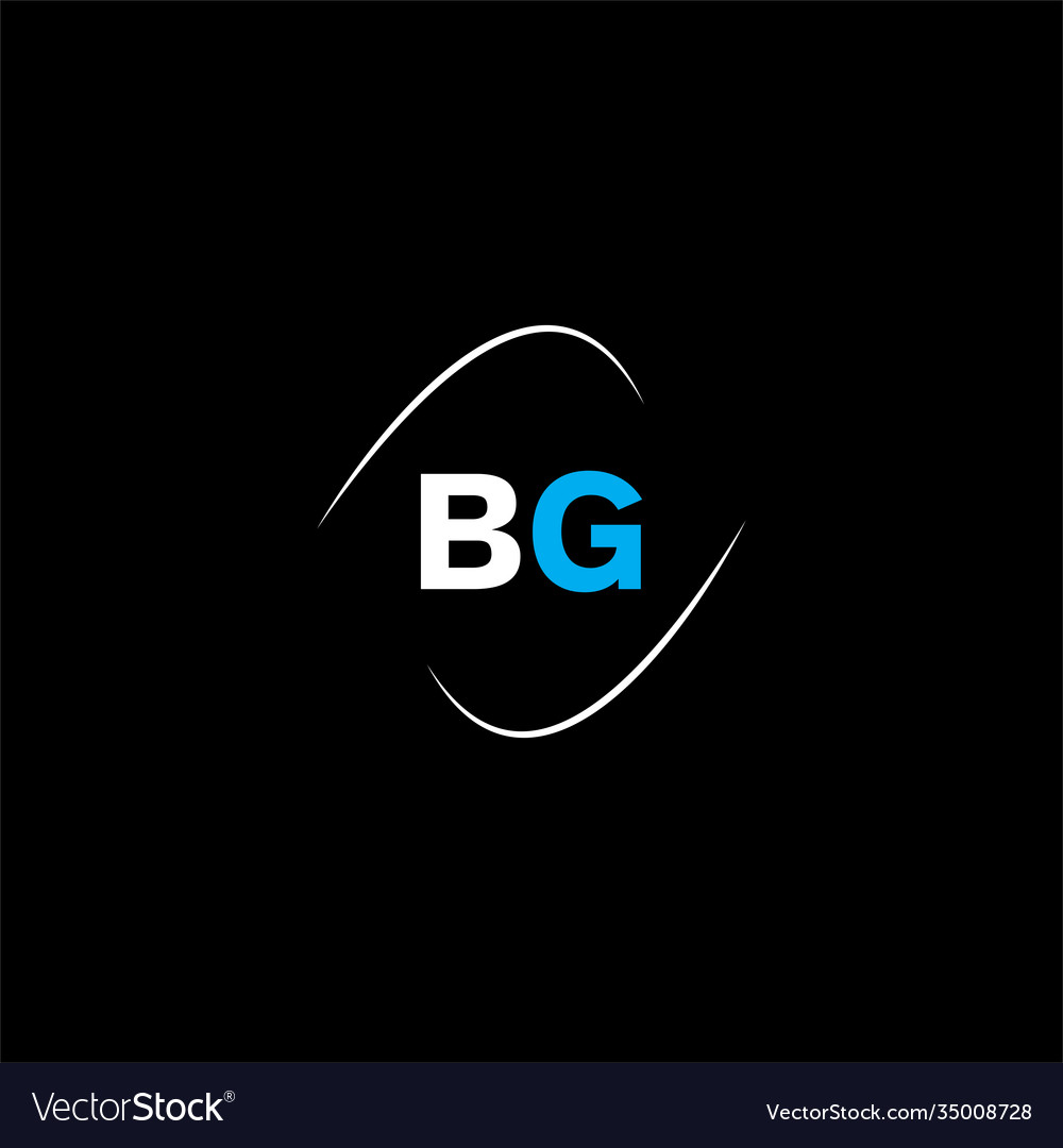 B g letter logo creative design on black color Vector Image