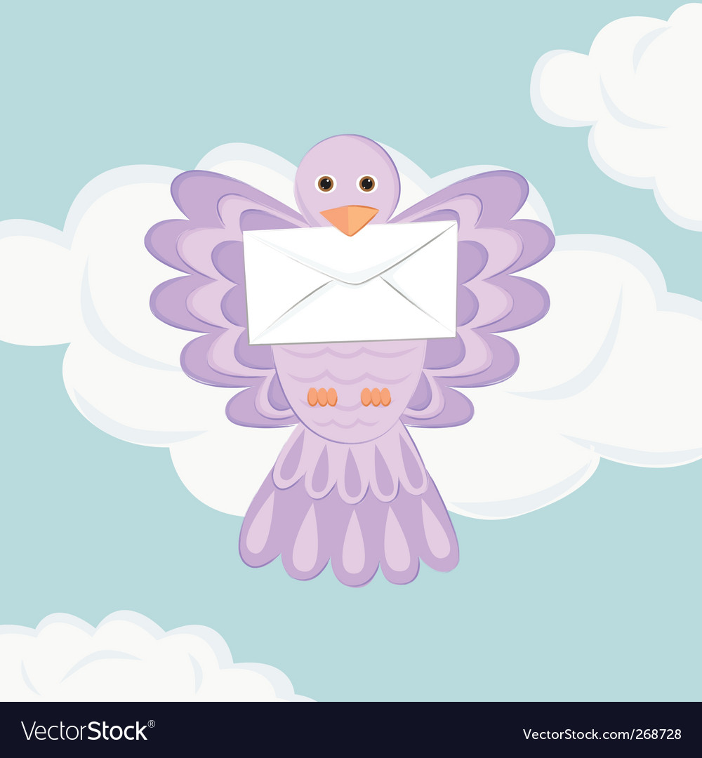 Bird with mail