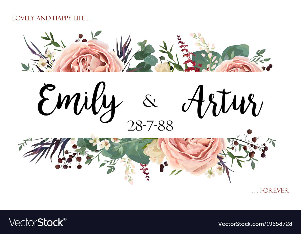 Boho wedding floral invite save the date card