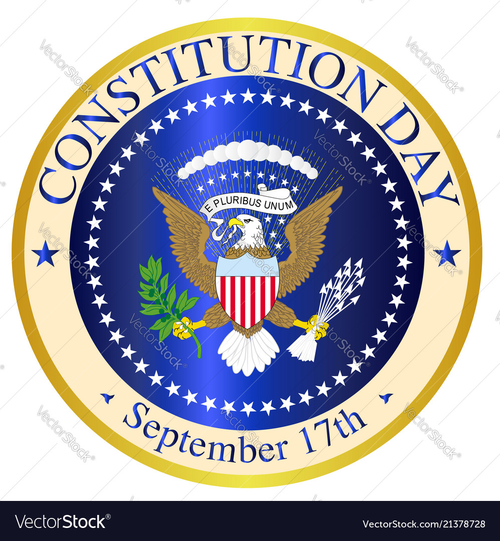 Download Constitution day seal Royalty Free Vector Image