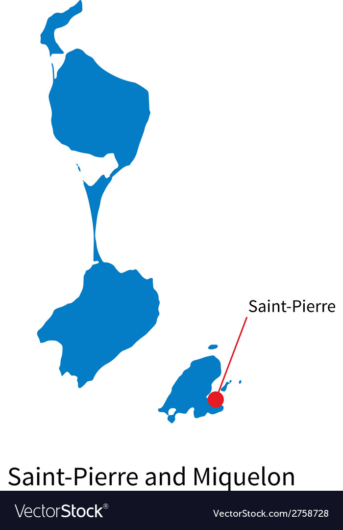 Detailed map of saint-pierre and miquelon