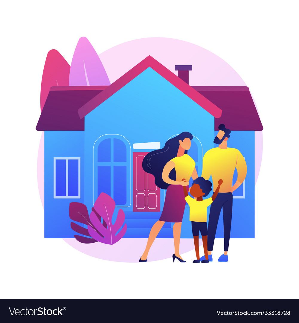 Family house abstract concept Royalty Free Vector Image