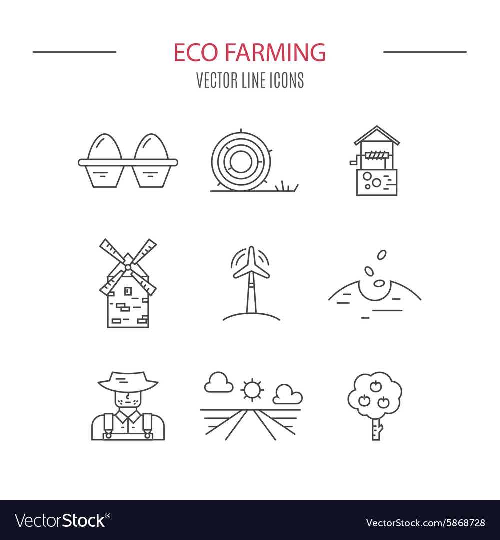 Farm line icons