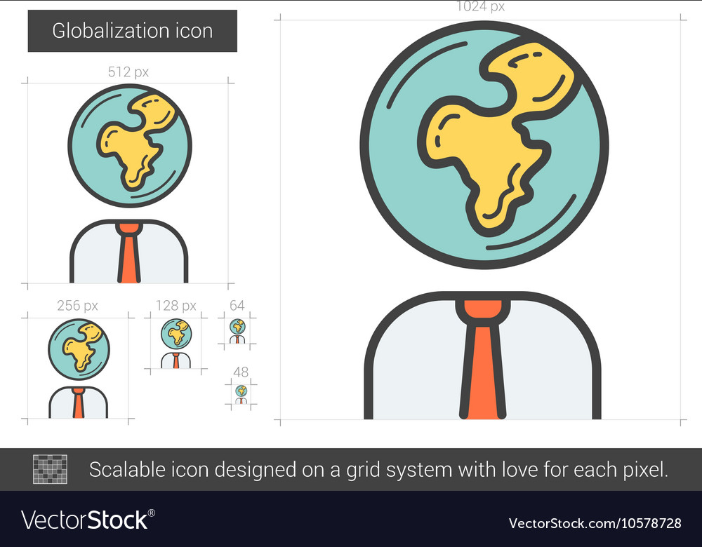Globalization line icon