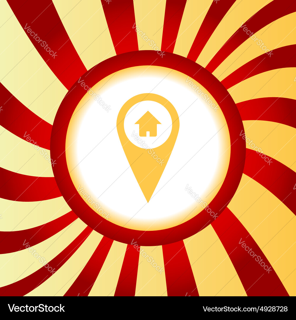 House pointer abstract icon Royalty Free Vector Image