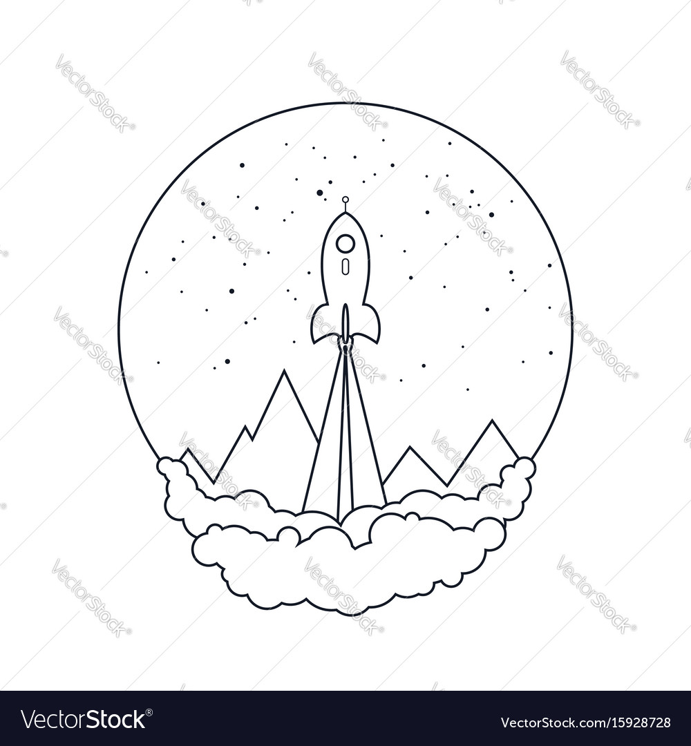 Launch of a space rocket