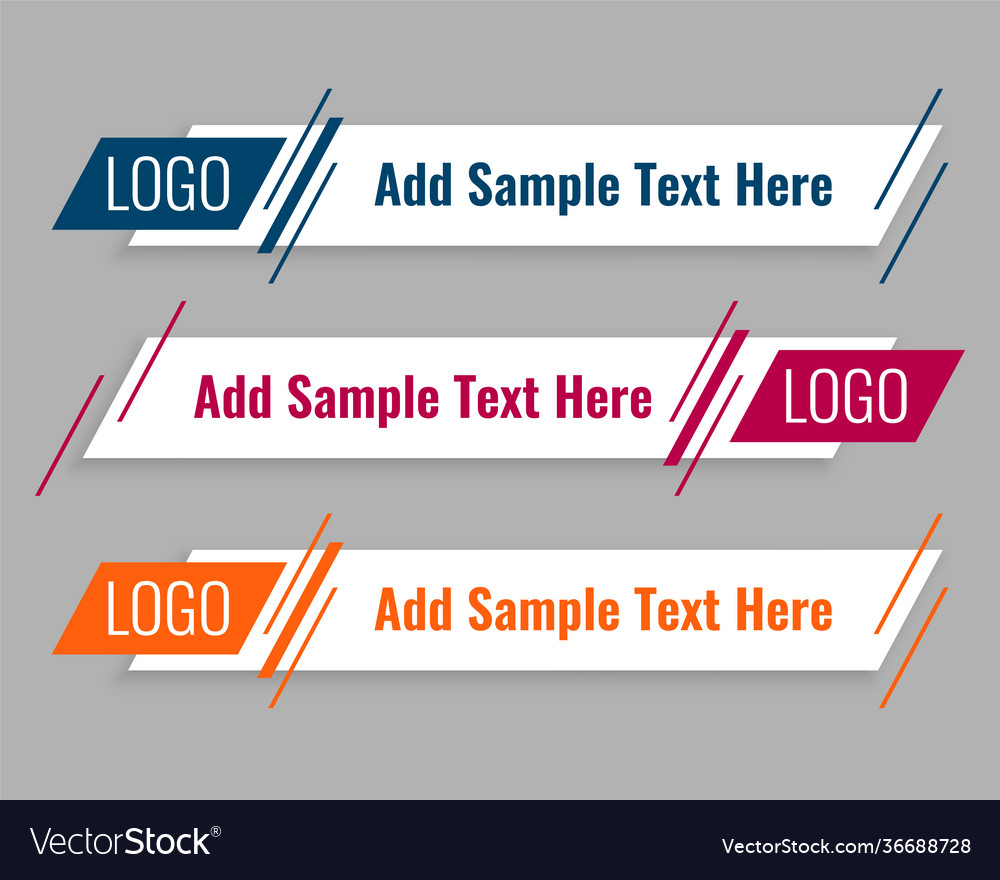 Modern flat web lower third template design