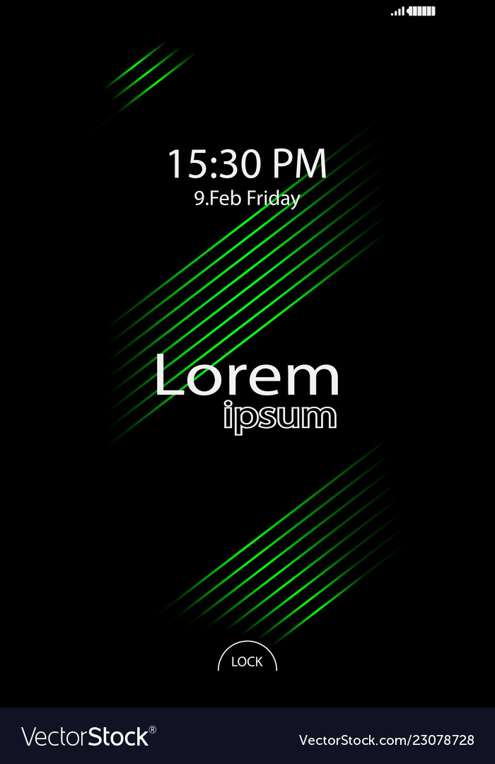 Modern Lock Screen - Abstract Lines