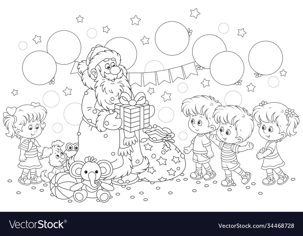 Santa Claus Giving Presents