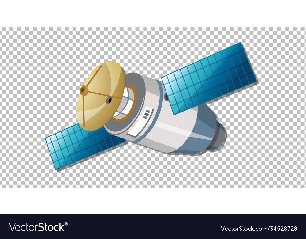 Satellite on transparent background Royalty Free Vector