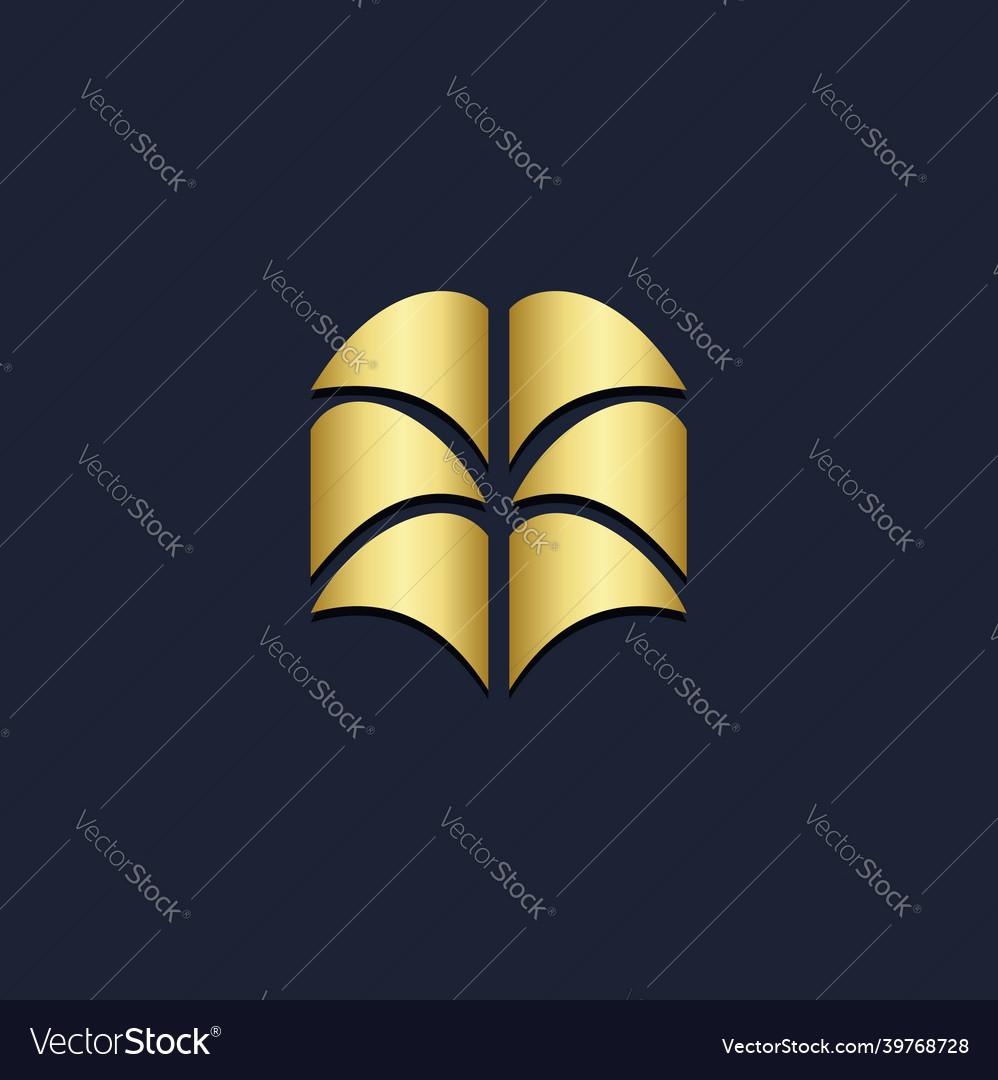 Shape Abstract Curve Ornament Gold Logo Royalty Free Vector