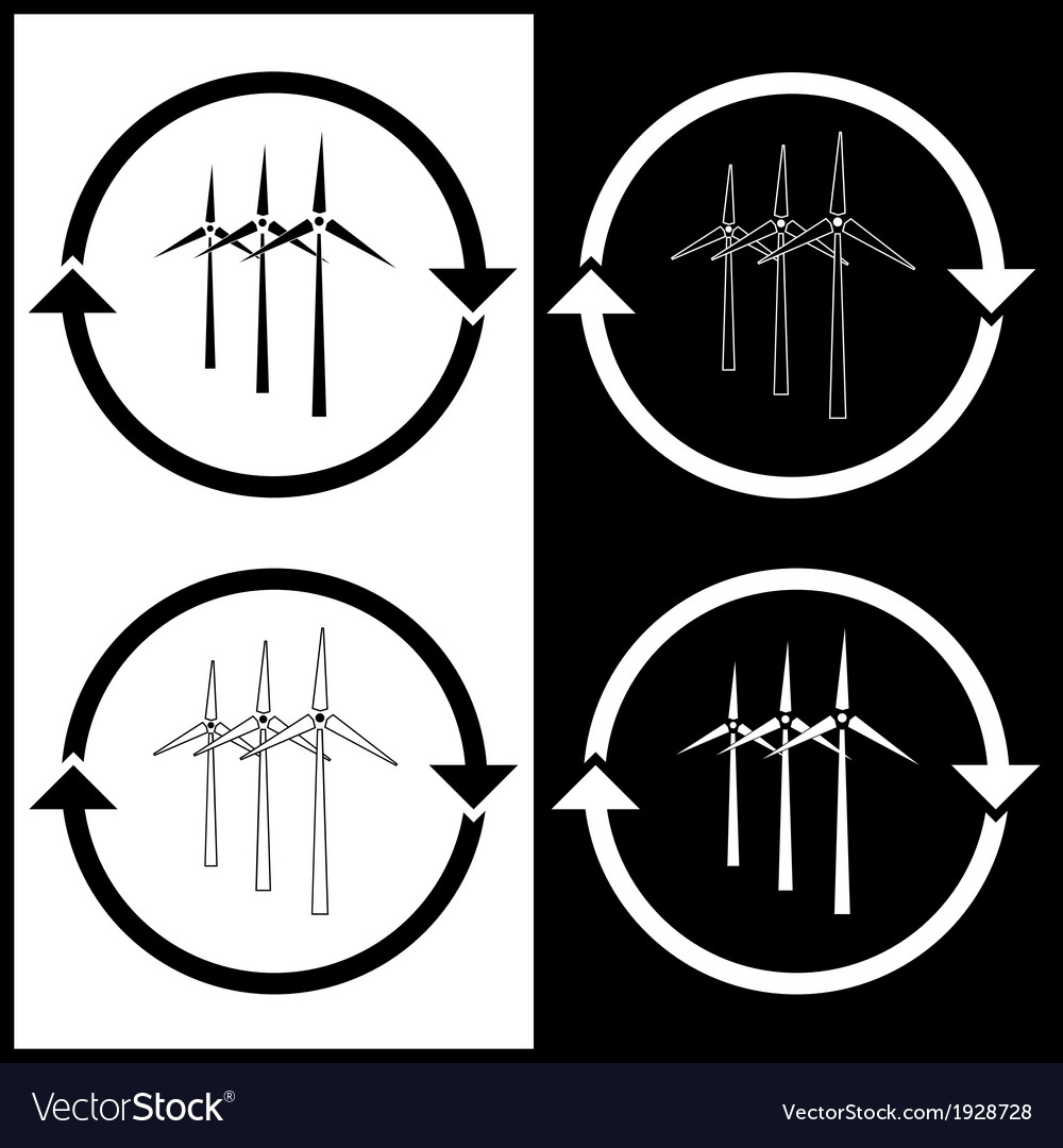 Wind turbine icons