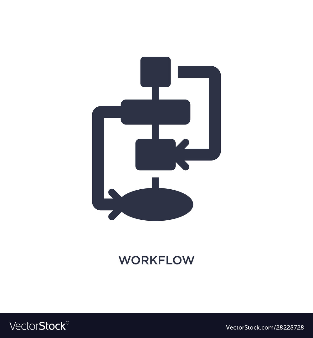 Workflow icon on white background simple element
