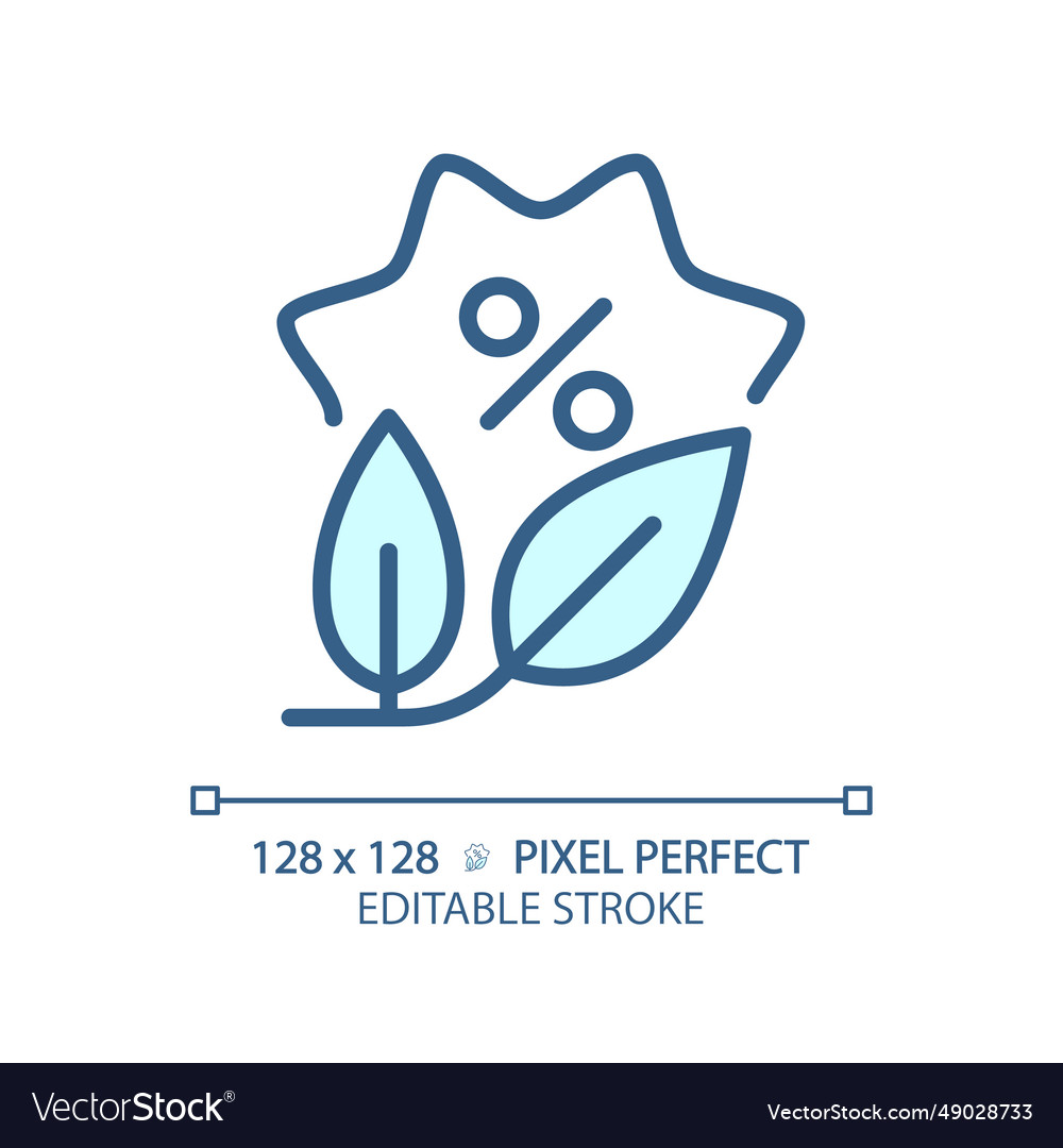 2d customizable simple thin linear blue plant