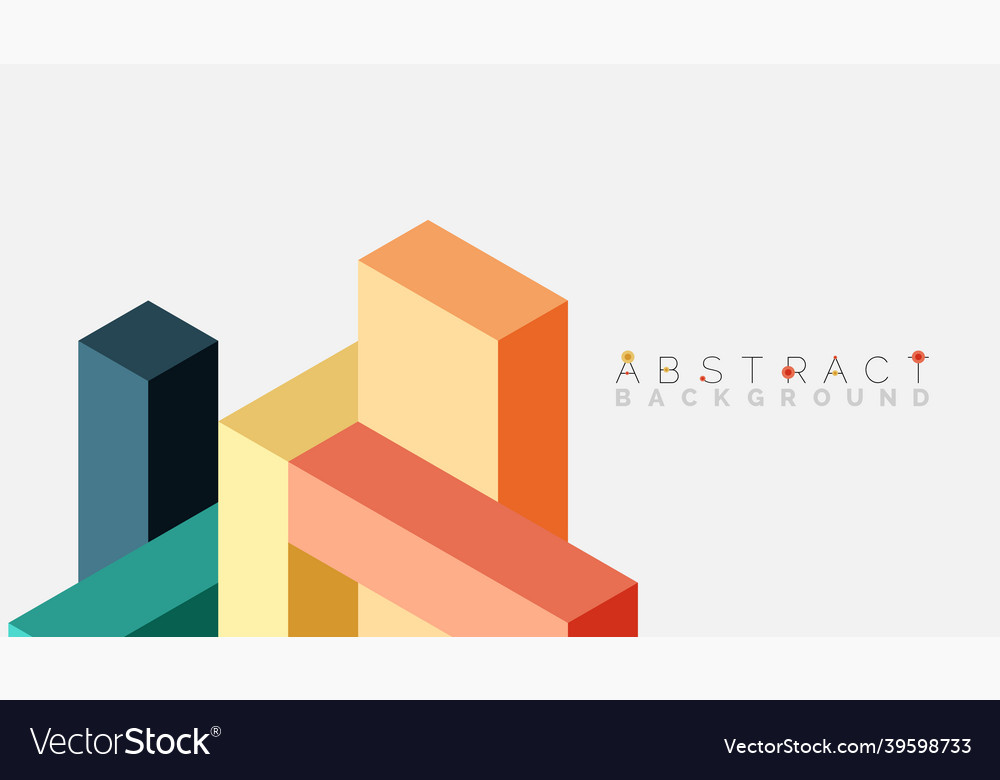 Abstract background 3d cubes cubic elements vector image Abstract background 3d cubes cubic elements