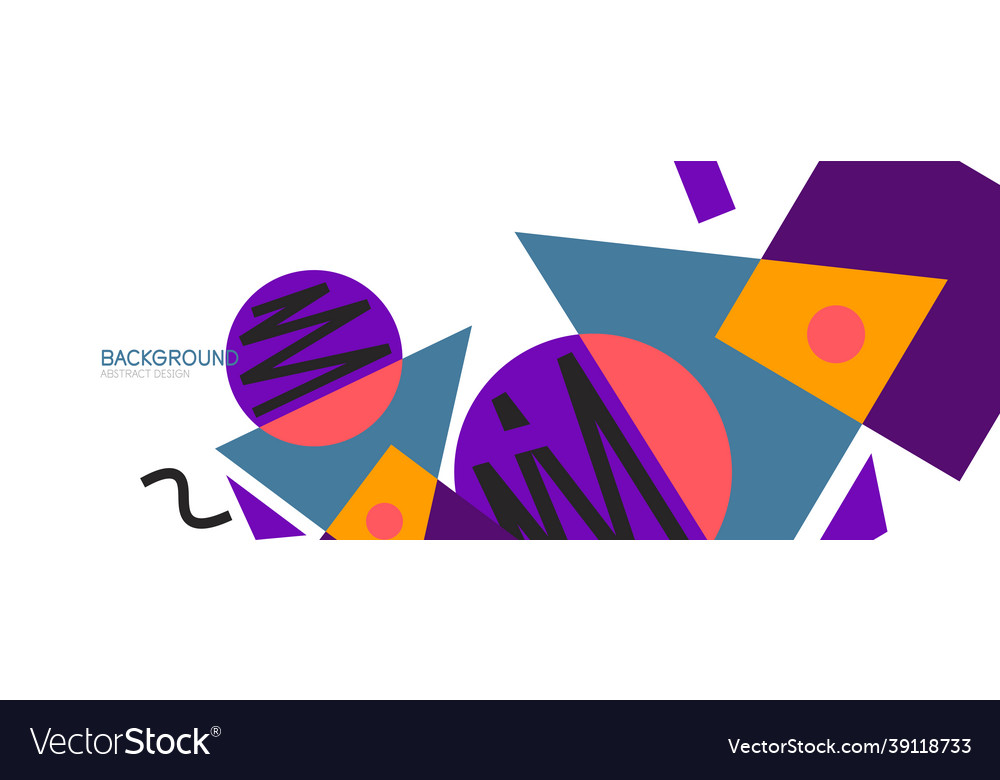 Abstract background blocks lines triangles vector image Abstract background blocks lines triangles