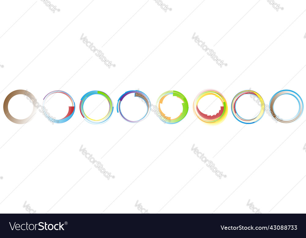 Abstract circle circular design element icon vector image Abstract circle circular design element icon