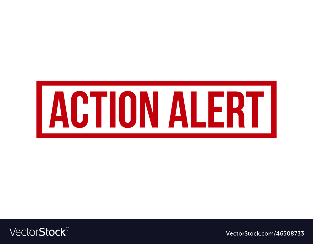 Action alert rubber stamp seal Royalty Free Vector Image