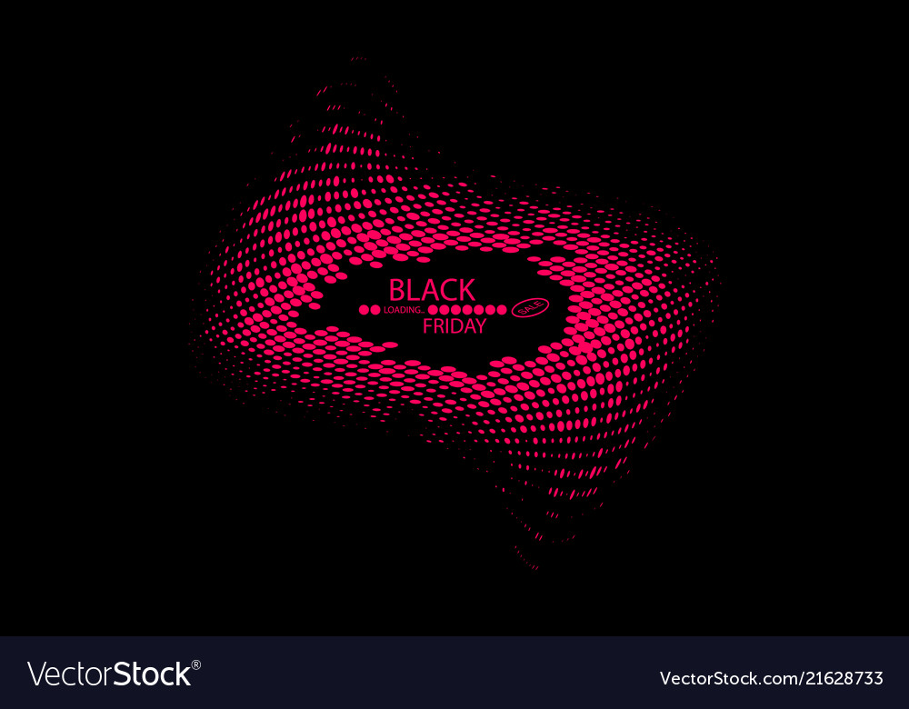 Black friday dots with loading bar on