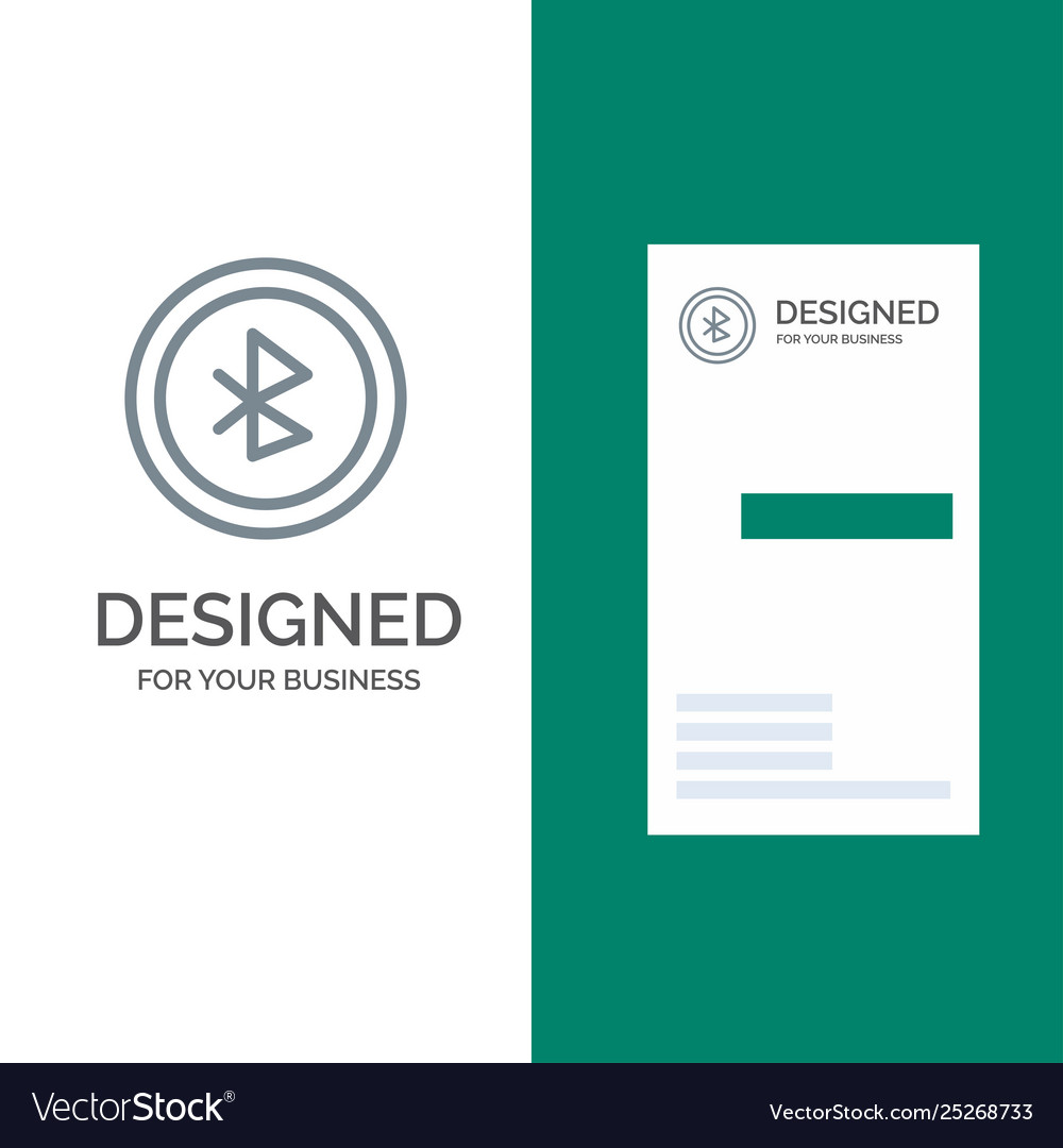 Bluetooth ui user interface grey logo design vector image Bluetooth ui user interface grey logo design