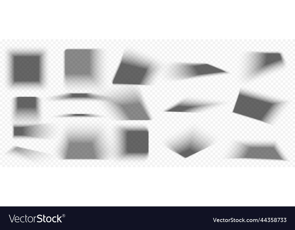 Box shadows square overlay effect realistic shades
