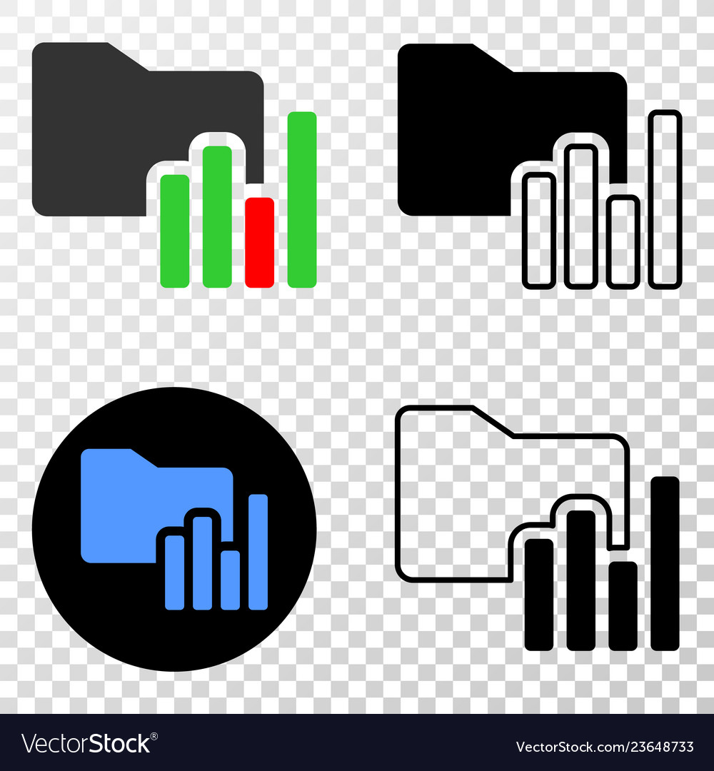 Charts folder eps icon with contour version